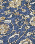 LOOMLAN Rugs Irene Blue Washable Indoor-Outdoor Rug