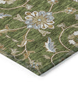 LOOMLAN Rugs Irene Green Washable Indoor-Outdoor Rug