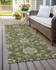 LOOMLAN Rugs Irene Green Washable Indoor-Outdoor Rug