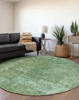 LOOMLAN Rugs Isadorae Green Washable Indoor-Outdoor Rug