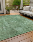 LOOMLAN Rugs Isadorae Green Washable Indoor-Outdoor Rug