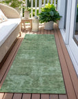 LOOMLAN Rugs Isadorae Green Washable Indoor-Outdoor Rug