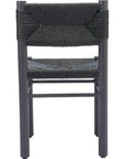 Iska Aluminum Black Armless Dining Chair 2PC - LOOMLAN - Zuo Modern - Outdoor Dining Chairs