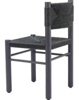 Iska Aluminum Black Armless Dining Chair 2PC - LOOMLAN - Zuo Modern - Outdoor Dining Chairs