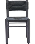 Iska Aluminum Black Armless Dining Chair 2PC - LOOMLAN - Zuo Modern - Outdoor Dining Chairs