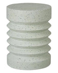 Emissary Jag 18.5 in. Round Pale Green Terrazzo Garden Stool