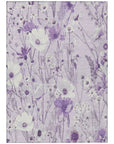 LOOMLAN Rugs Jameera Purple Washable Indoor-Outdoor Rug
