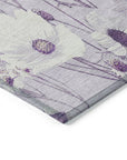 LOOMLAN Rugs Jameera Purple Washable Indoor-Outdoor Rug