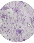 LOOMLAN Rugs Jameera Purple Washable Indoor-Outdoor Rug