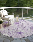 LOOMLAN Rugs Jameera Purple Washable Indoor-Outdoor Rug