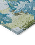 LOOMLAN Rugs Jetra Blue Washable Indoor-Outdoor Rug
