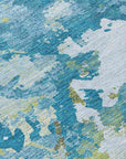 LOOMLAN Rugs Jetra Blue Washable Indoor-Outdoor Rug