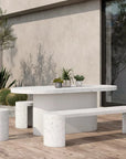 15 Inch Outdoor Stool White Contemporary