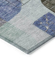 LOOMLAN Rugs Jude Blue Washable Indoor-Outdoor Rug