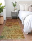 LOOMLAN Rugs Julian Orange Washable Indoor-Outdoor Rug