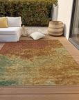 LOOMLAN Rugs Julian Orange Washable Indoor-Outdoor Rug