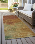 LOOMLAN Rugs Julian Orange Washable Indoor-Outdoor Rug