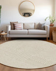 LOOMLAN Rugs Junia Beige Washable Indoor-Outdoor Rug