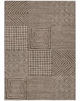LOOMLAN Rugs Junia Brown Washable Indoor-Outdoor Rug