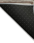 LOOMLAN Rugs Junia Brown Washable Indoor-Outdoor Rug