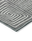 LOOMLAN Rugs Junia Gray Washable Indoor-Outdoor Rug