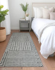 LOOMLAN Rugs Junia Gray Washable Indoor-Outdoor Rug