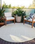 LOOMLAN Rugs Junia Ivory Washable Indoor-Outdoor Rug