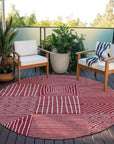 LOOMLAN Rugs Junia Red Washable Indoor-Outdoor Rug