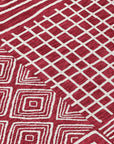 LOOMLAN Rugs Junia Red Washable Indoor-Outdoor Rug