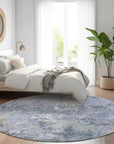 LOOMLAN Rugs Kairi Blue Washable Indoor-Outdoor Rug