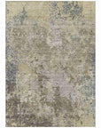 LOOMLAN Rugs Kairi Brown Washable Indoor-Outdoor Rug