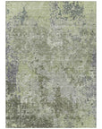 LOOMLAN Rugs Kairi Green Washable Indoor-Outdoor Rug