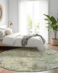 LOOMLAN Rugs Kairi Green Washable Indoor-Outdoor Rug