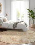 LOOMLAN Rugs Kairi Orange Washable Indoor-Outdoor Rug