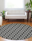 LOOMLAN Rugs Kairova Black Washable Indoor-Outdoor Rug