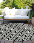 LOOMLAN Rugs Kairova Black Washable Indoor-Outdoor Rug