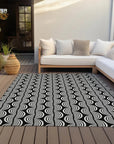 LOOMLAN Rugs Kairova Black Washable Indoor-Outdoor Rug