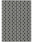 LOOMLAN Rugs Kairova Black Washable Indoor-Outdoor Rug