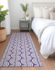 LOOMLAN Rugs Kairova Purple Washable Indoor-Outdoor Rug