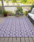 LOOMLAN Rugs Kairova Purple Washable Indoor-Outdoor Rug