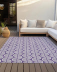 LOOMLAN Rugs Kairova Purple Washable Indoor-Outdoor Rug