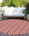 LOOMLAN Rugs Kairova Red Washable Indoor-Outdoor Rug