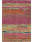 LOOMLAN Rugs Karvoun Pink Washable Indoor-Outdoor Rug