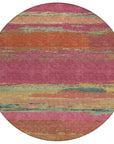 LOOMLAN Rugs Karvoun Pink Washable Indoor-Outdoor Rug