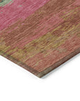 LOOMLAN Rugs Karvoun Pink Washable Indoor-Outdoor Rug