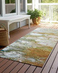 LOOMLAN Rugs Kashava Orange Washable Indoor-Outdoor Rug