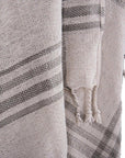 LOOMLAN Kay Grey Plaid Outdoor Throw Blanket