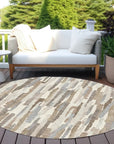 LOOMLAN Rugs Kember Ivory Washable Indoor-Outdoor Rug