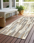 LOOMLAN Rugs Kember Ivory Washable Indoor-Outdoor Rug