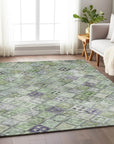 Kharma Green Washable Indoor - Outdoor Rug - LOOMLAN - LOOMLAN Rugs - Outdoor Rugs